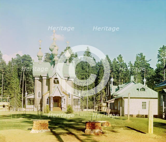New Church of the Assumption of the Mother of God in the Gethsemane Monastery, 1910. Creator: Sergey Mikhaylovich Prokudin-Gorsky.
