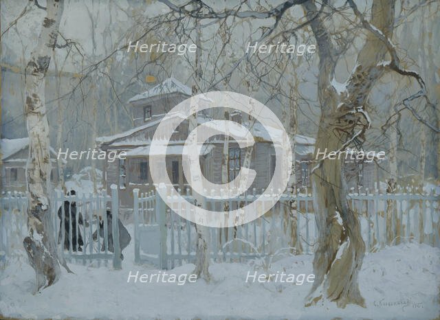 Winter landscape, 1915. Creator: Stepan Fedorovic Kolesnikov.