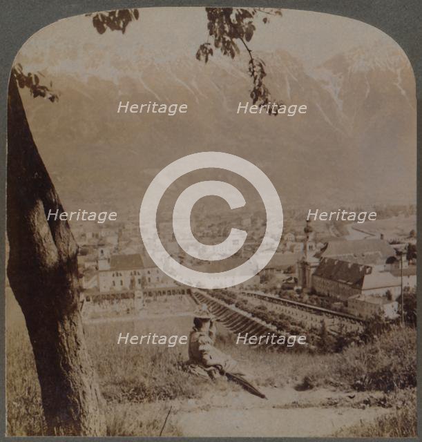 'Picturesque Innsbruck, the Capital of Tyrol, Austria - "Below the stern Bavarian Alps", 1898.  Creator: Underwood & Underwood.