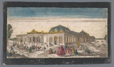 View of the stables of the Château de Chantilly, 1700-1799. Creator: Anon.