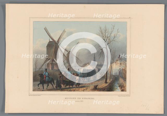 Mills of Berchem, 1832, (1833).  Creator: Auguste Raffet.