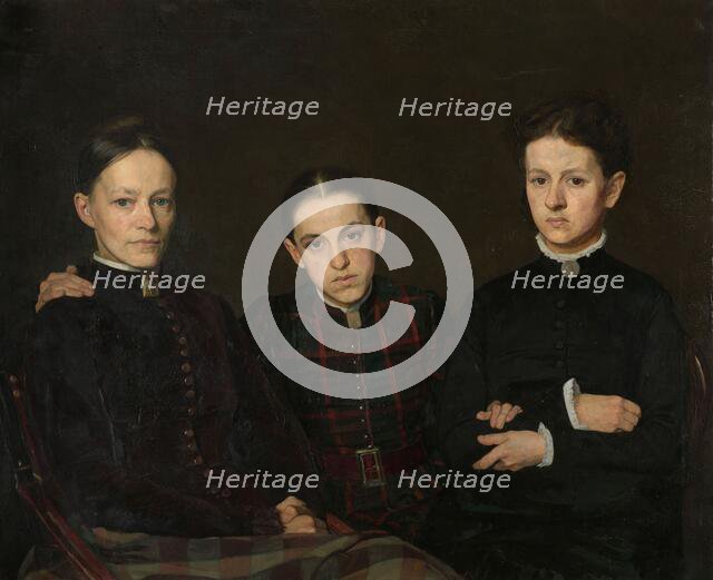 Portrait of Cornelia, Clara and Johanna Veth, 1885. Creator: Jan Veth.