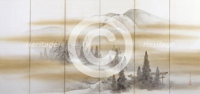 Kamigamo Shrine in Summer, 1860-1870. Creator: Mori Kansai.