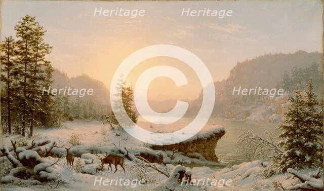 Winter Landscape, 1878. Creator: Mortimer L Smith.