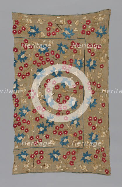 Fragment (Cover or Turban Cover), Turkey, 17th century. Creator: Unknown.