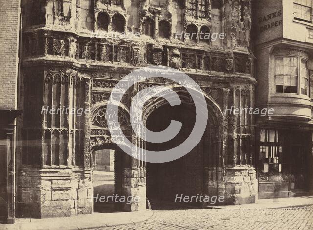 Christchurch Gateway, Canterbury, 1854, printed 1857. Creator: Benjamin Brecknell Turner.