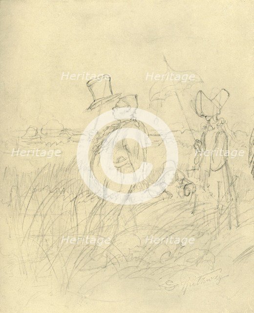 'Sonntagsspaziergang', mid-late 19th century, (c1924).  Creator: Carl Spitzweg.