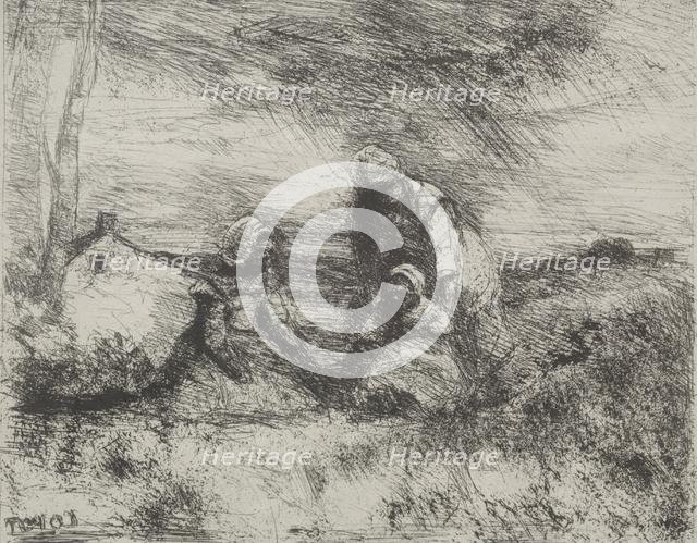 The Little Sister, original impression 1854, printed in 1921. Creator: Jean Baptiste Camille Corot (French, 1796-1875); M. Le Garrec.