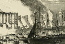 'The Great Fire at Cotton's Wharf Tooley Street, 1861', (c1878). Creator: Unknown.