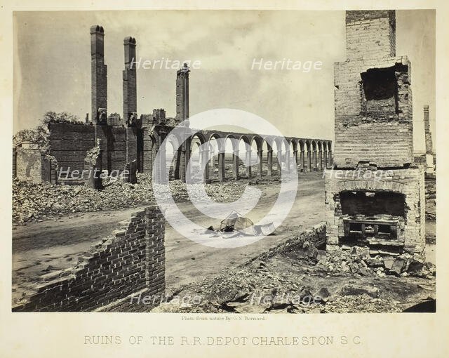 Ruins of the R.R. Depot Charleston, S.C., 1865. Creator: George N. Barnard.