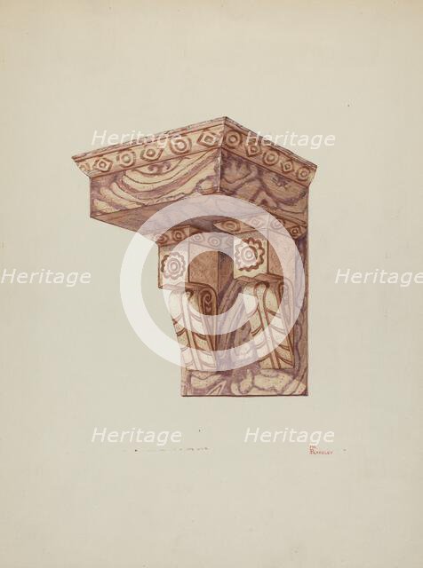 Bracket, for Wall (Ecclesiastical), 1939. Creator: Hal Blakeley.