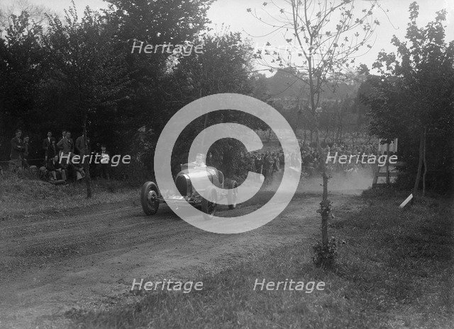 Bugatti Type 35, Bugatti Owners Club Hill Climb, Chalfont St Peter, Buckinghamshire, 1935. Artist: Bill Brunell.