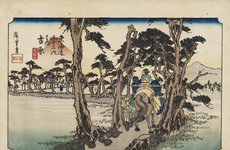 Thumbnail image of Woodblock print - Yoshiwara (Hidari Fuji), 19th century. Creator: Ando Hiroshige.