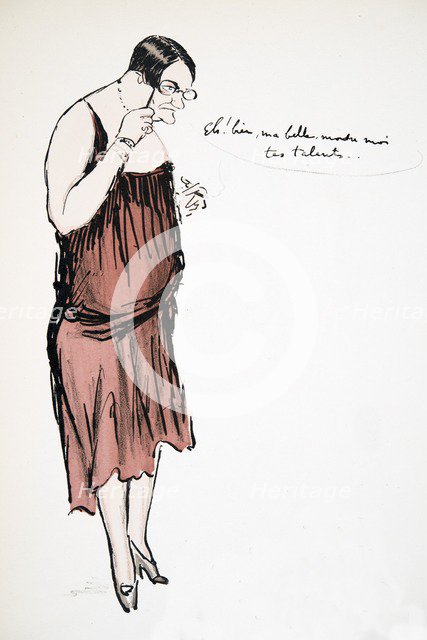 Transvestite in Red Dress with Pince-Nez, from 'White Bottoms' pub. 1927.