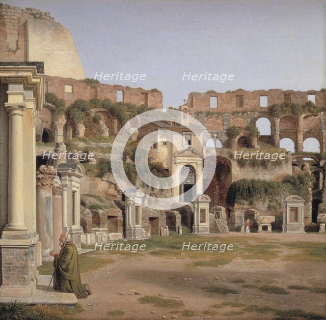 View of the Interior of the Colosseum, 1816. Creator: CW Eckersberg.