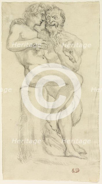 Study of a Nude Figure and a Faun, n.d. Creator: Pierre Andrieu.
