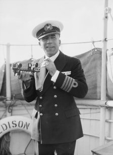 Vourekas, Captain, on his ship, 1929 Creator: Arnold Genthe.