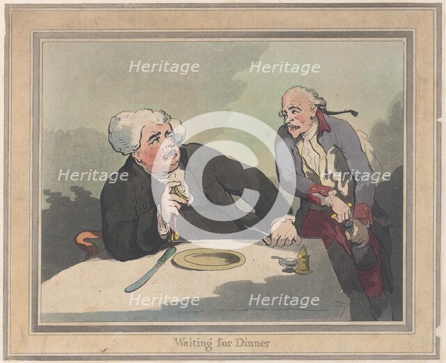 Waiting for Dinner, November 5, 1792., November 5, 1792. Creator: Thomas Rowlandson.