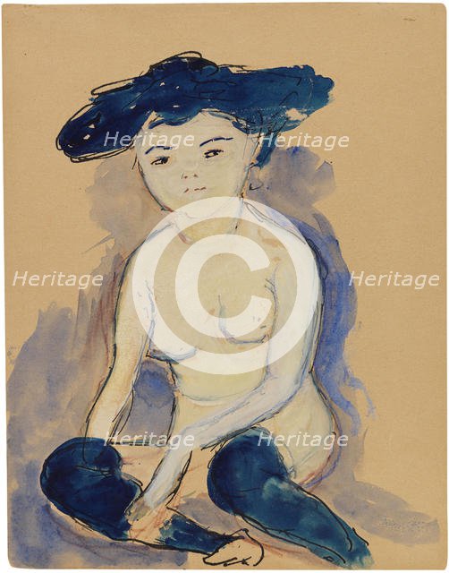 Helene (with fashionable Japanese hairstyle), 1909. Creator: Werefkin, Marianne, von (1860-1938).