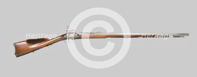 Flintlock Fowling Gun with Miquelet Lock, Madrid, 1750. Creator: Augustin Hortiz.