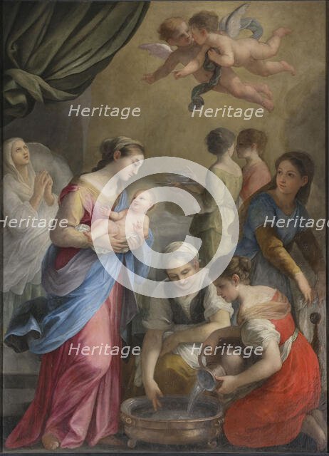 The birth of John the Baptist, 1675. Creator: Bricci, Plautilla (1616-1705).