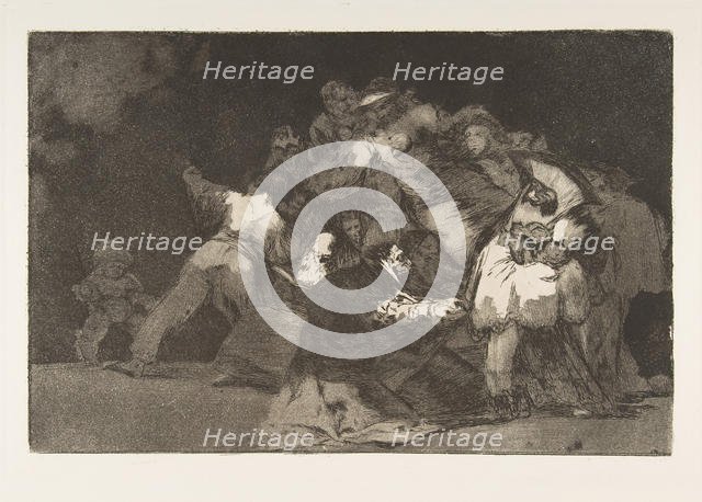 Plate 9 from the 'Disparates':General folly, ca. 1816-23 (published 1864). Creator: Francisco Goya.