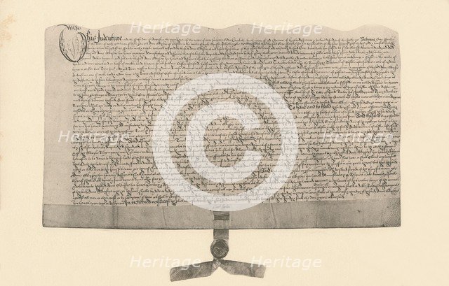 Indenture for the sale of land', signed by Guy Fawkes, (early 17th century), 1901. Artist: Unknown