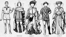 'The Gallery of Costume: Dresses Worn in the Last Years of Edward III's Reign', c1934. Artist: Unknown.
