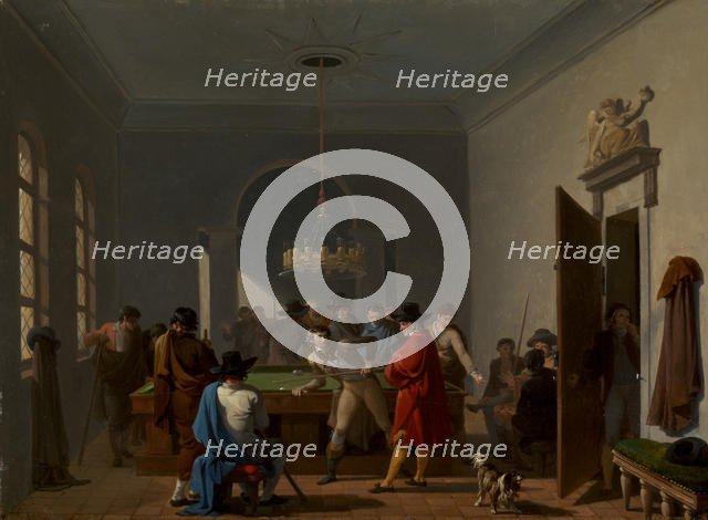 The Billiard Room, after 1810. Creator: Nicolas Antoine Taunay.