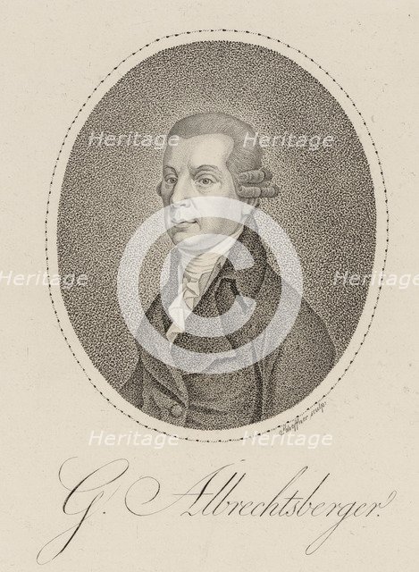 Portrait of the composer Johann Georg Albrechtsberger (1736-1809), c. 1800.