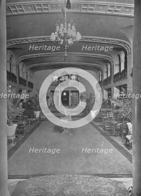 View from the lobby across the ballroom, Hotel Statler, Buffalo, New York, 1923. Artist: Unknown.