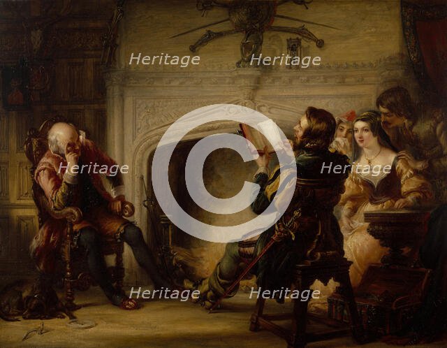 An Early Reading of Shakespeare, 1838. Creator: Solomon Alexander Hart.