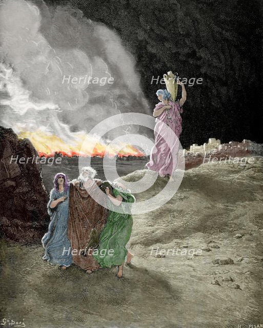 Destruction of Sodom and Gomorrah, 19th century. Creator: Héliodore Joseph Pisan.