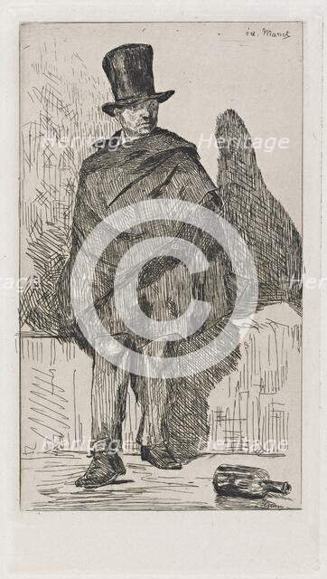 The Absinthe Drinker (Le buveur d'absinthe), 1862. Creator: Edouard Manet.