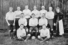Group portrait of Preston North End football team, 1896. Creator: Symmons & Thiele.