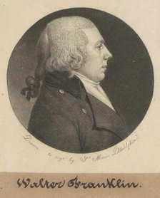 Walter Franklin, 1799. Creator: Charles Balthazar Julien Févret de Saint-Mémin.