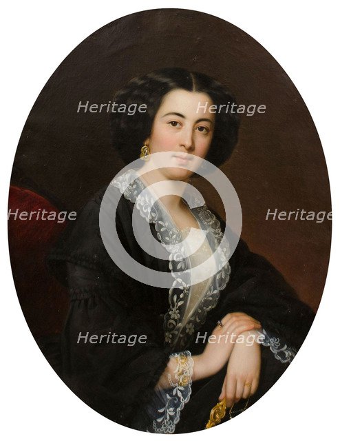 Portrait of Yelizaveta Dmitrievna Baryatinskaya, née Orbeliani (1833-1899), 1850s.