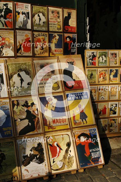 Selling old posters at Souvenir shop, Montmartre, Paris, France, 2008. Creator: Unknown.