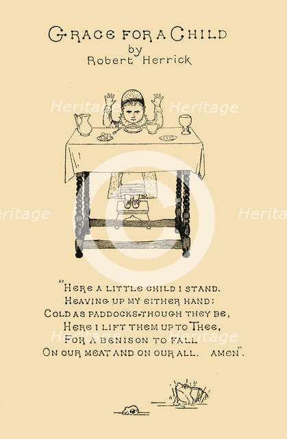 'Grace for a Child', 1883. Creator: Unknown.