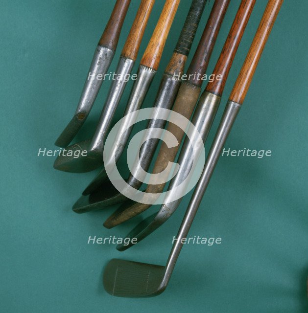 Showing the length and thickness of hosels, golf clubs, c1865-c1950. Artist: Unknown