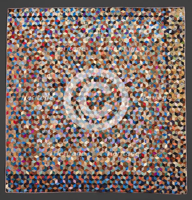 Quilt (Baby Blocks), about 1880. Creator: Louisa Thompson.