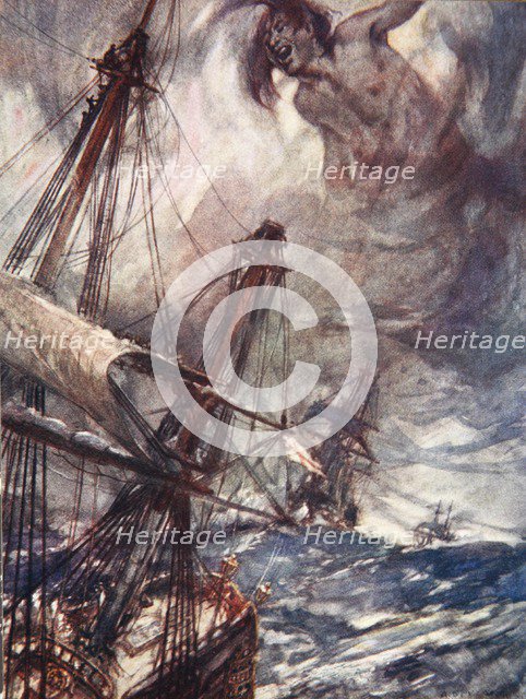 The Song of the Sou'Wester, illustration from 'Drake's Drum and Other Songs of the Sea', 1905. 