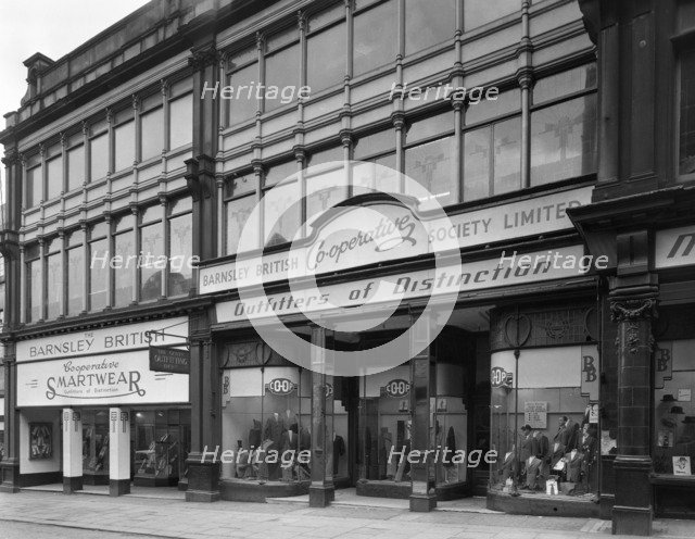 Exterior of the Barnsley Co-op central men's tailoring department, South Yorkshire, 1959. Artist: Michael Walters
