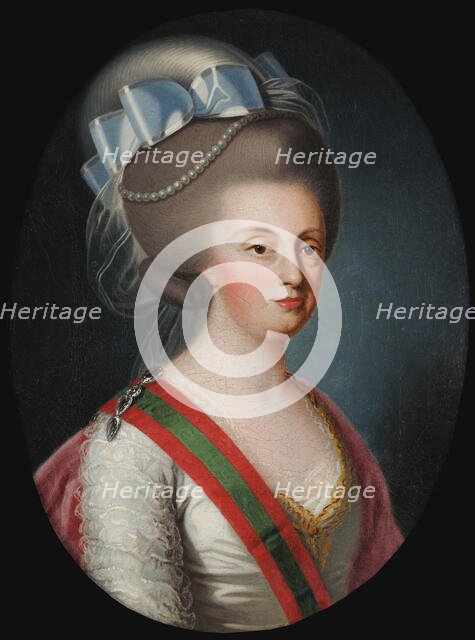 Portrait of Queen Maria I of Portugal (1734-1816), 1780s. Creator: Troni, Giuseppe (1739-1810).