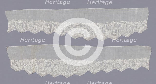 Pair of Sleeve Ruffles, France, Mid-18th century. Creator: Unknown.