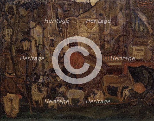 Old Paris, 1913. Artist: Grigoriev, Boris Dmitryevich (1886-1939)