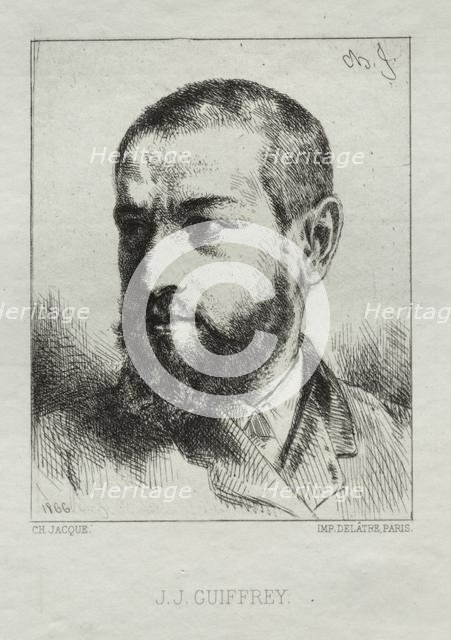 J. J. Guiffrey, 1866. Creator: Charles-Émile Jacque (French, 1813-1894).