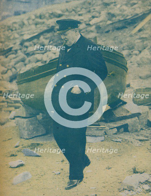 On his way to North Africa for the historic Three-Power Conference at Cairo (Nov. 22-26, 1943)  Artist: Unknown.