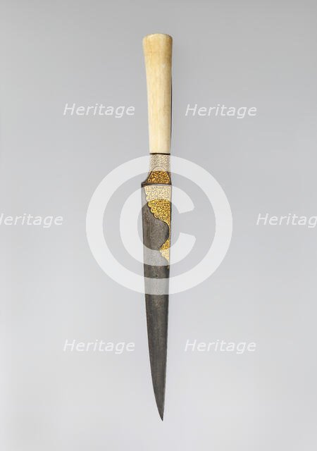 Knife with an Ivory Handle and Qur'anic Inscriptions, Iran, early 19th century. Creator: Unknown.