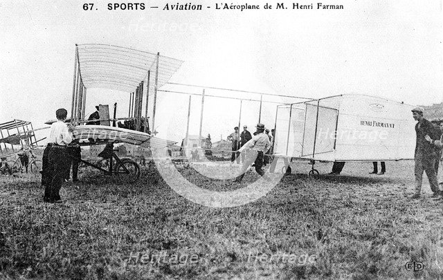 Farman biplane No 1, c1912. Artist: Unknown
